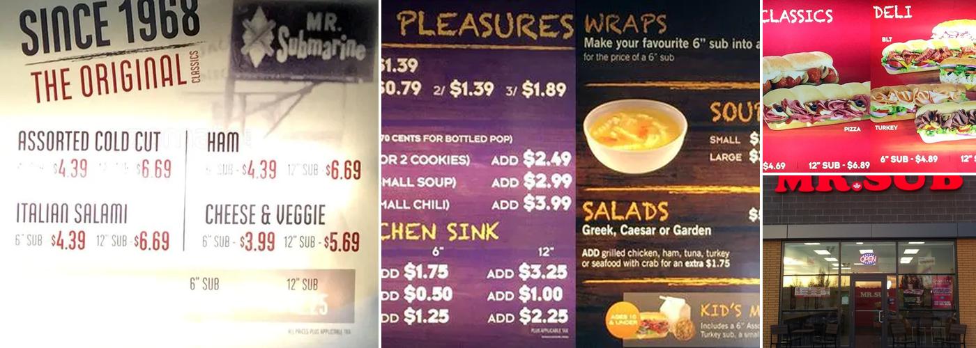 MR.SUB Menu