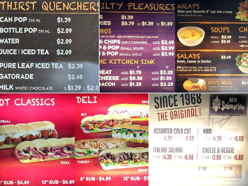 MR.SUB Menu