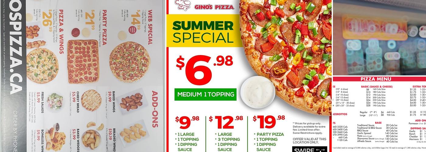 Gino's Pizza & Wing Machine Menu
