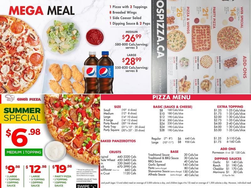 Gino's Pizza & Wing Machine Menu