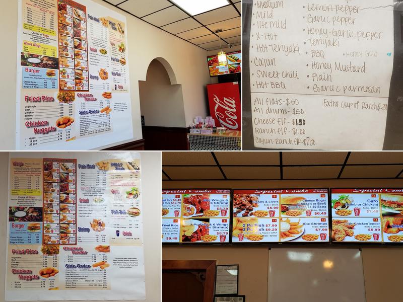 Wings And Seafood Menu