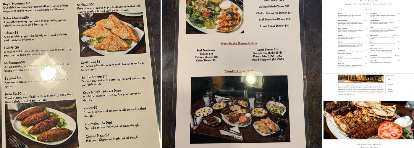 La Grill Menu