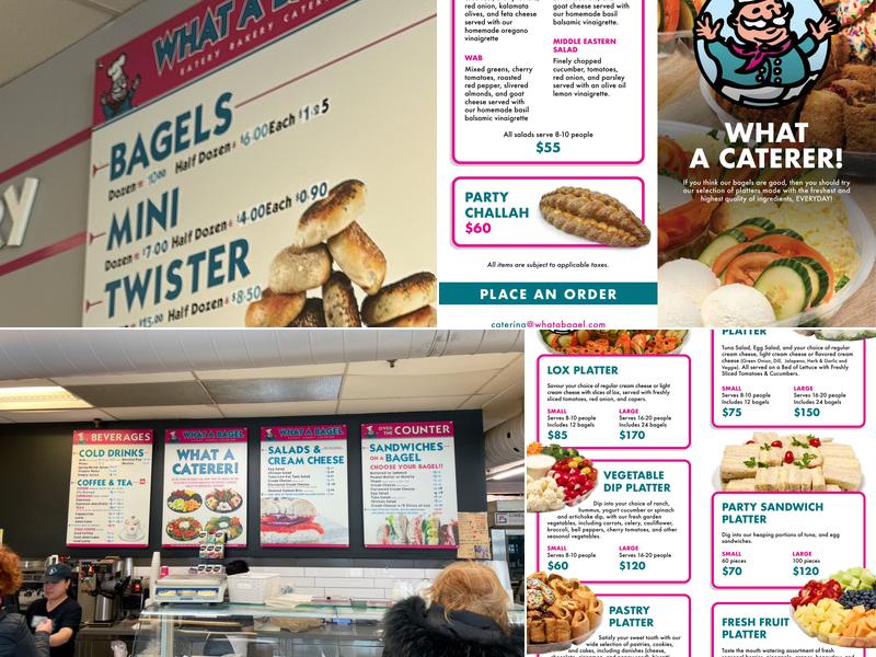 What A Bagel Steeles Menu