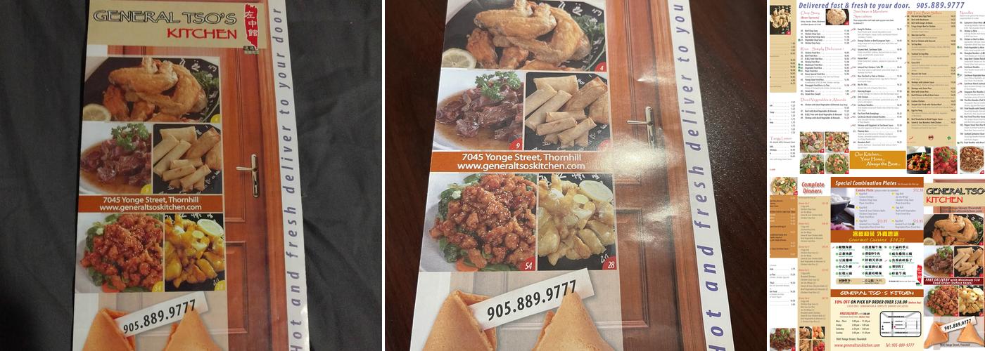 General Tso's Kitchen Menu