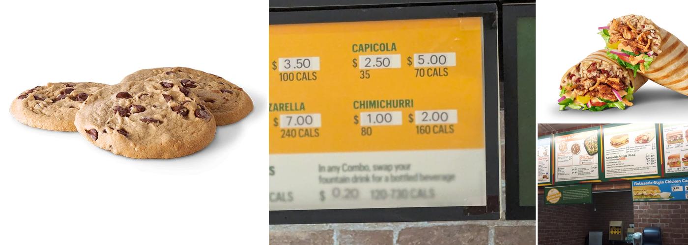 Subway Menu