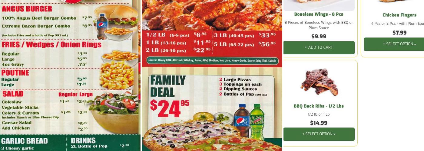 Wing Machine Menu