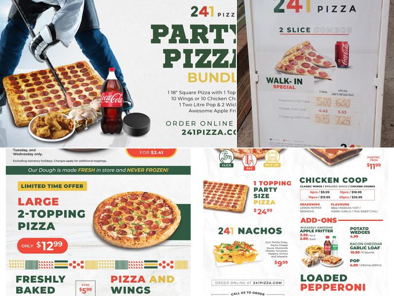 241 Pizza Menu