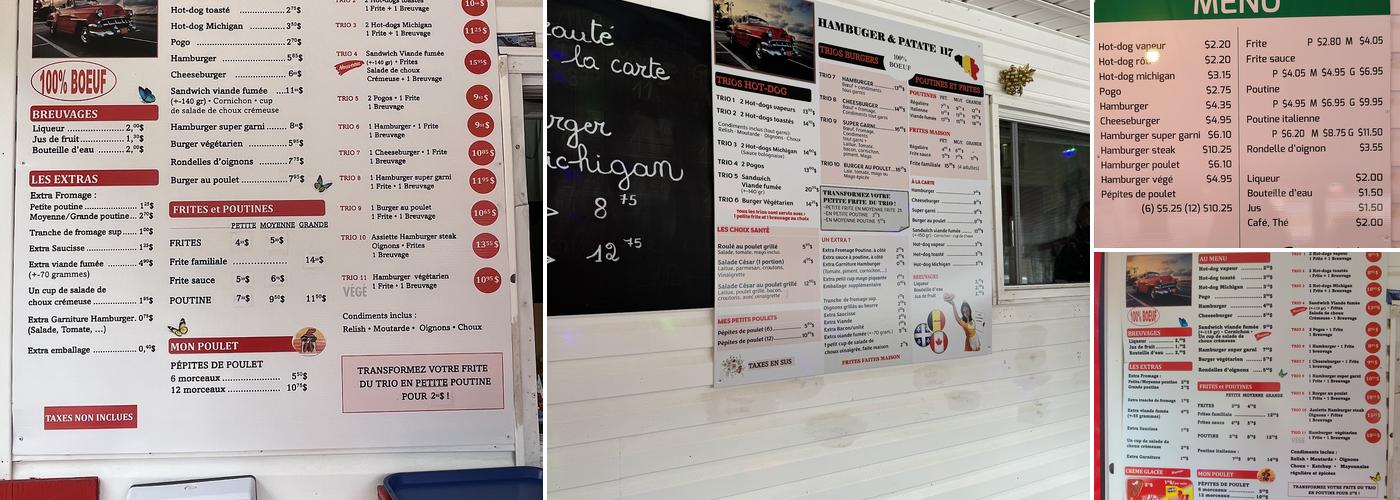 PATATE DE LA 117 Menu