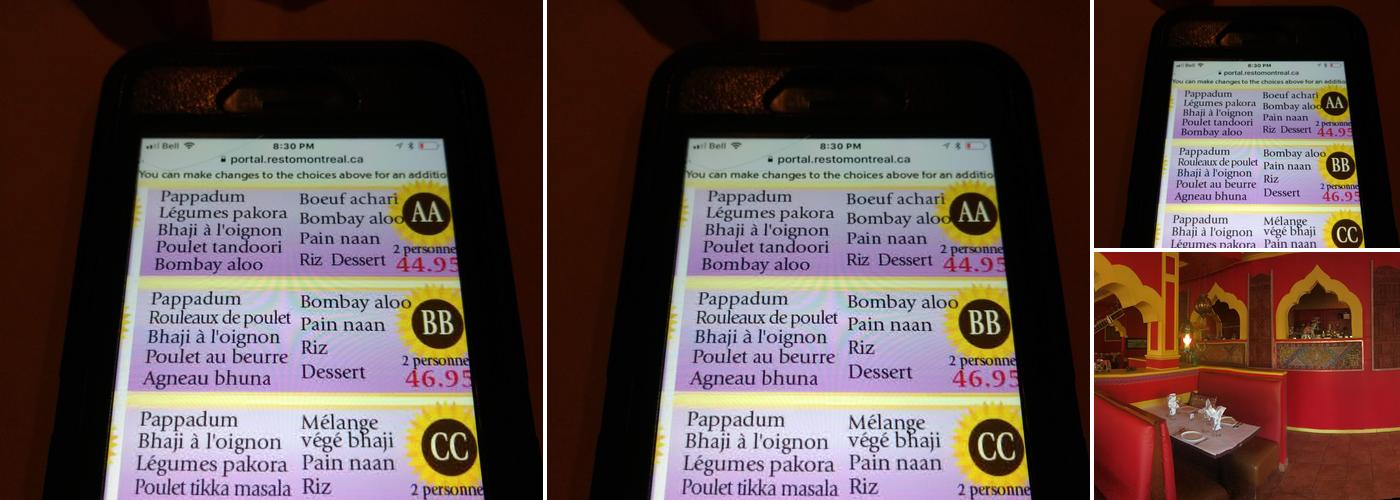 Restaurant Bharati Menu