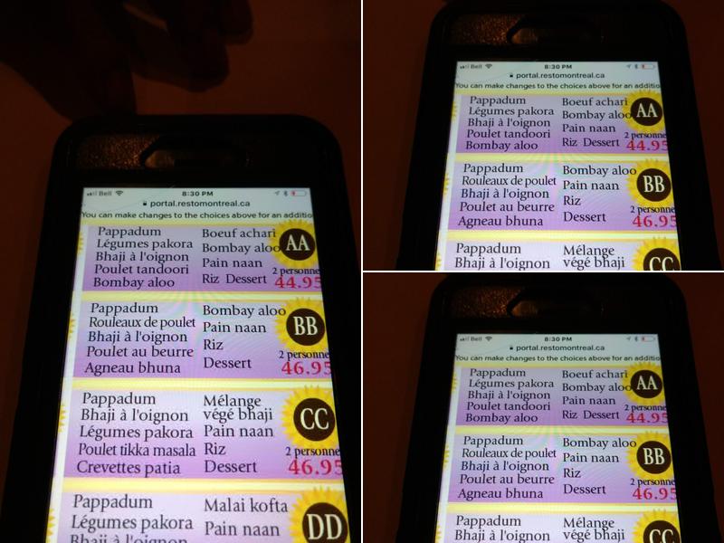 Restaurant Bharati Menu