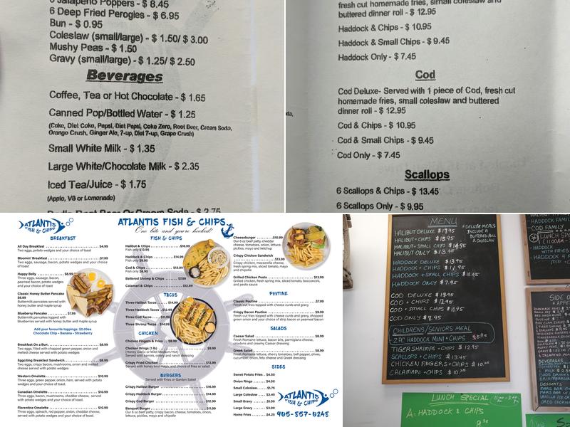 Atlantis Fish & Chip Menu