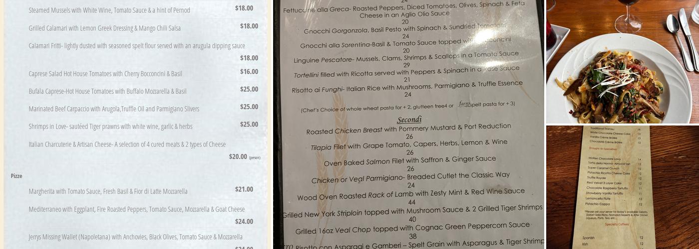 Farro Ristorante Menu