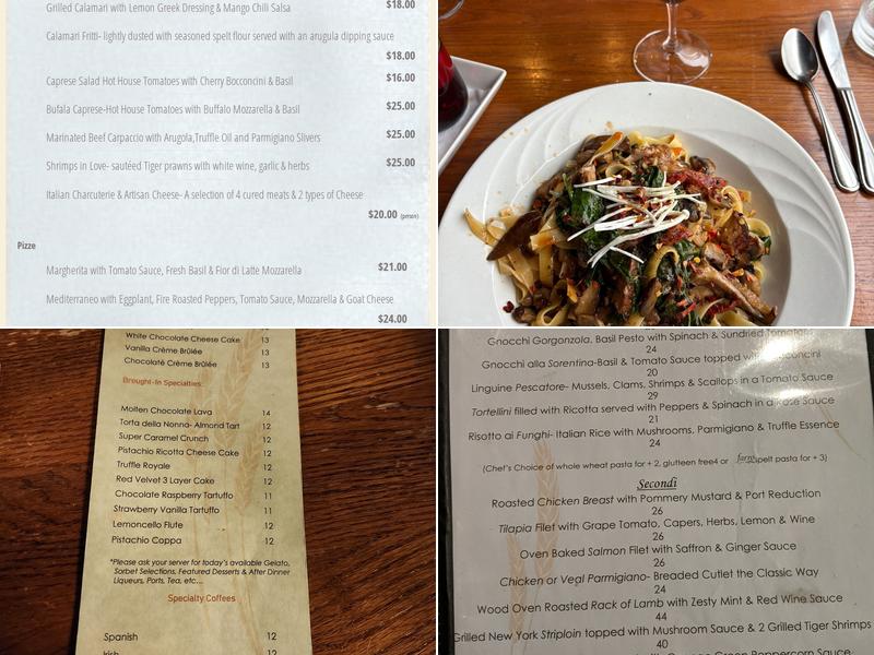 Farro Ristorante Menu