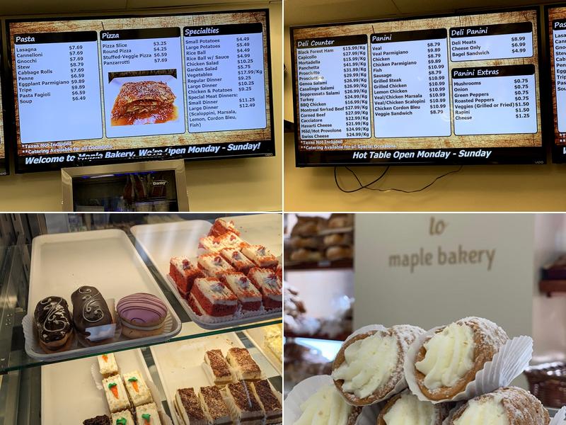Maple Bakery Inc Menu
