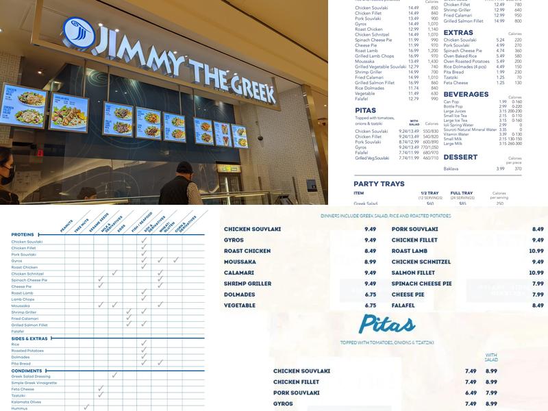 Jimmy The Greek Menu