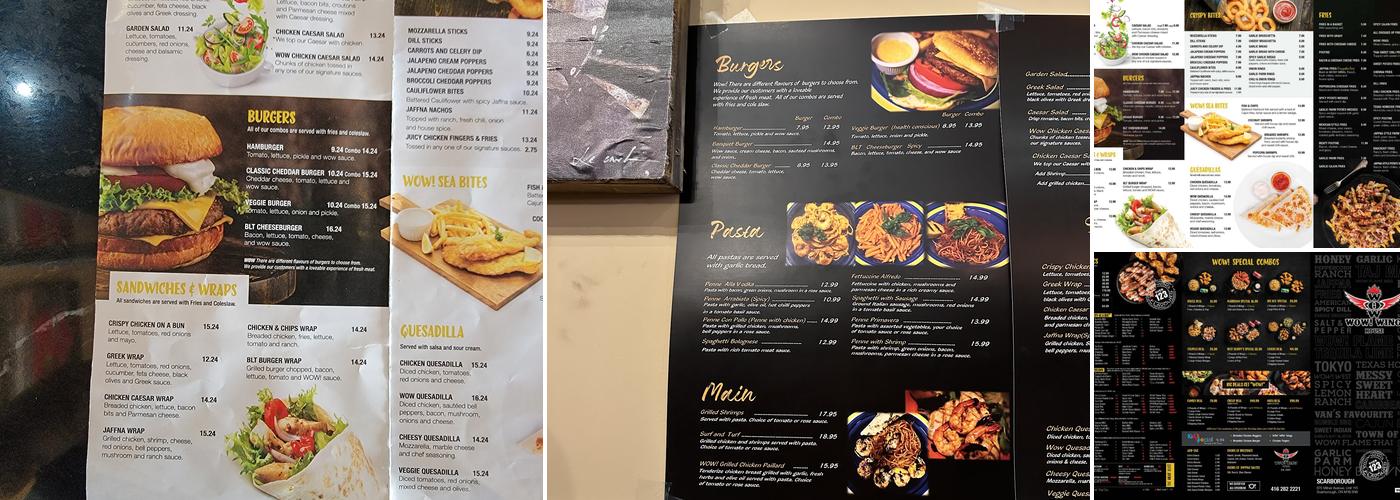 Wow! Wing House Menu