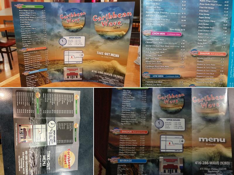 Caribbean Wave Menu