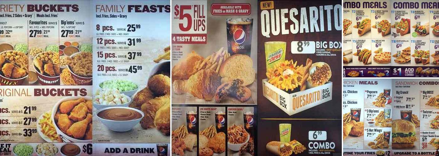 KFC Menu