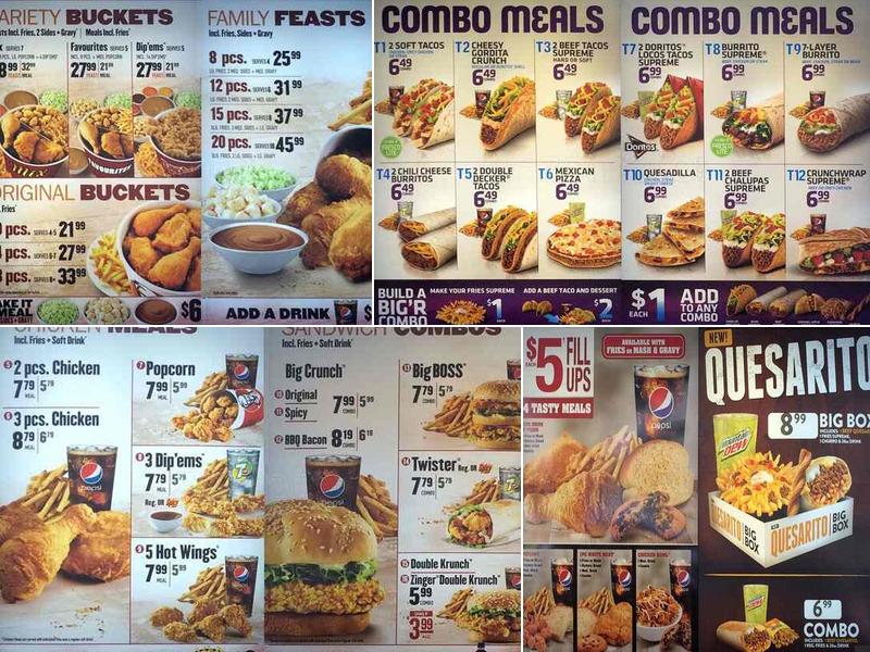 KFC Menu