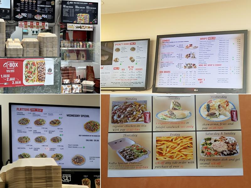 Osmow's Shawarma Menu