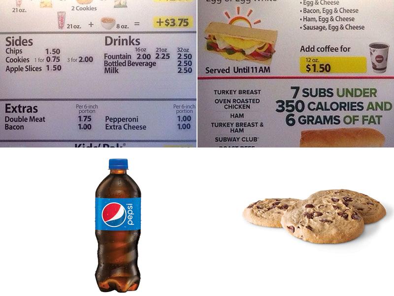 Subway Menu