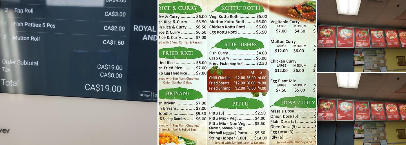 Royal Take Out and Catering Menu