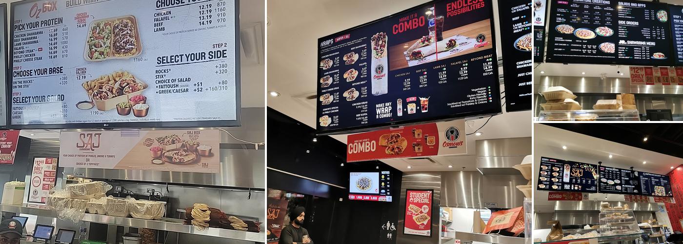 Osmow's Shawarma Menu