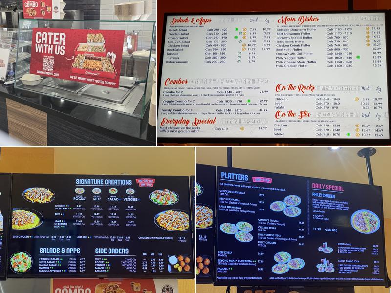 Osmow's Shawarma Menu