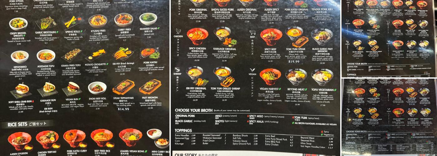 Ajisen Ramen (North York) Menu