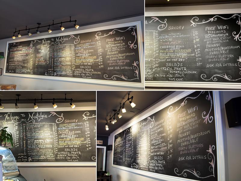 Nostalgia Coffee Company Menu