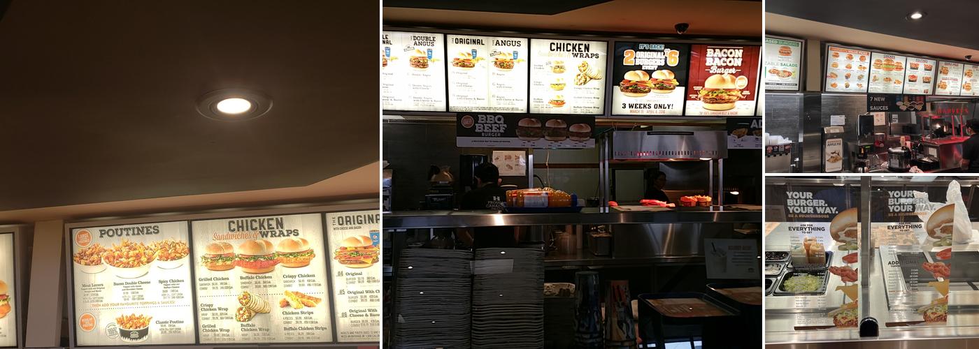 Harvey's Menu