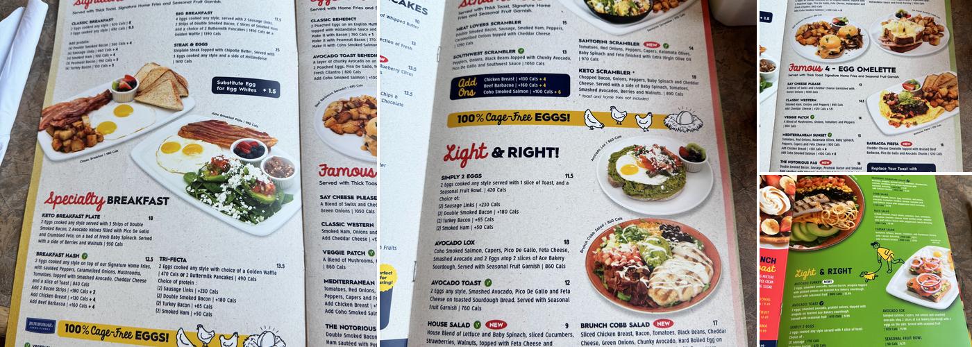 Eggsmart Menu