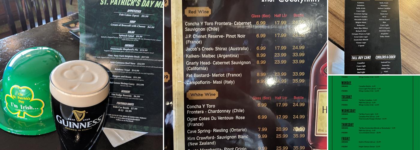 The Queens Head Pub (Scarborough) Menu