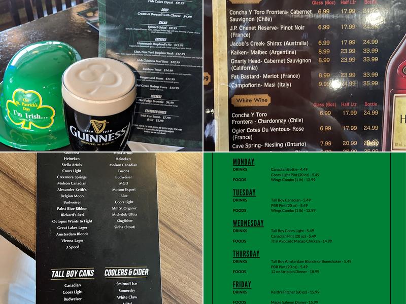 The Queens Head Pub (Scarborough) Menu