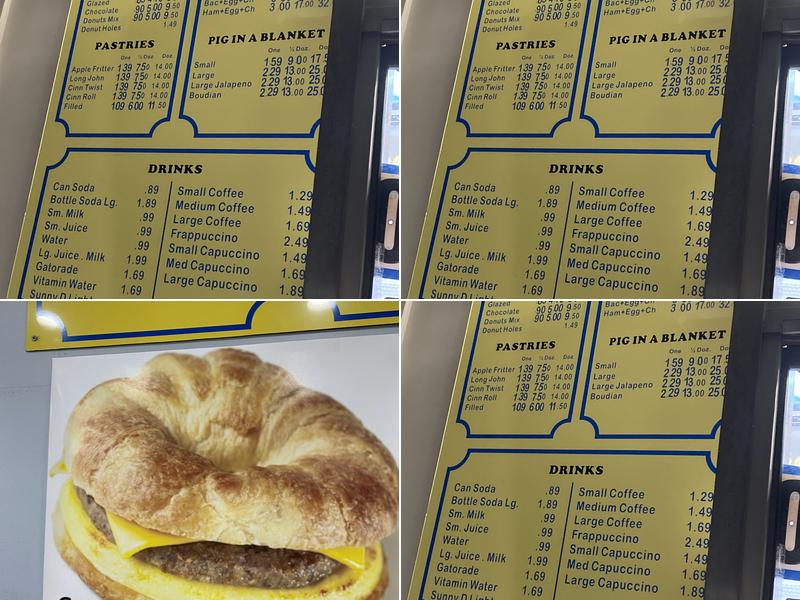 Daylight Donuts Menu
