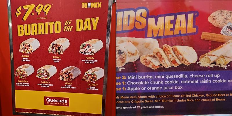 Quesada Burritos & Tacos Menu