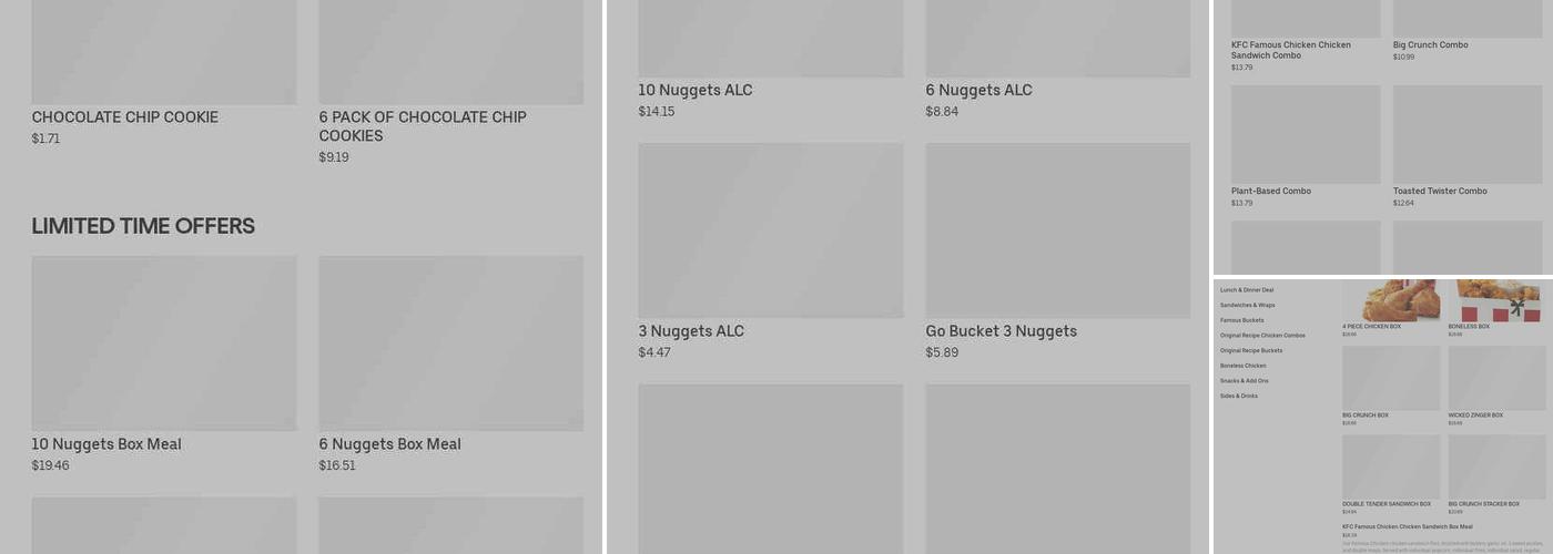 KFC Menu