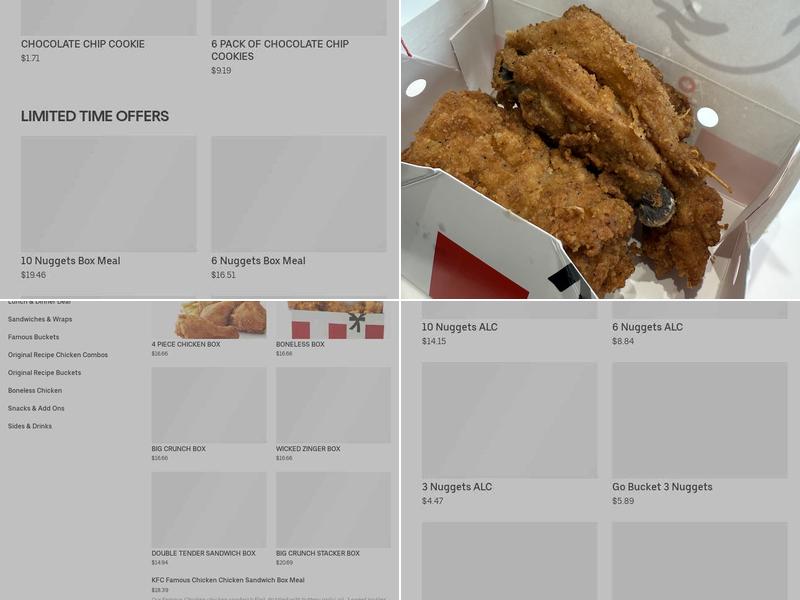 KFC Menu