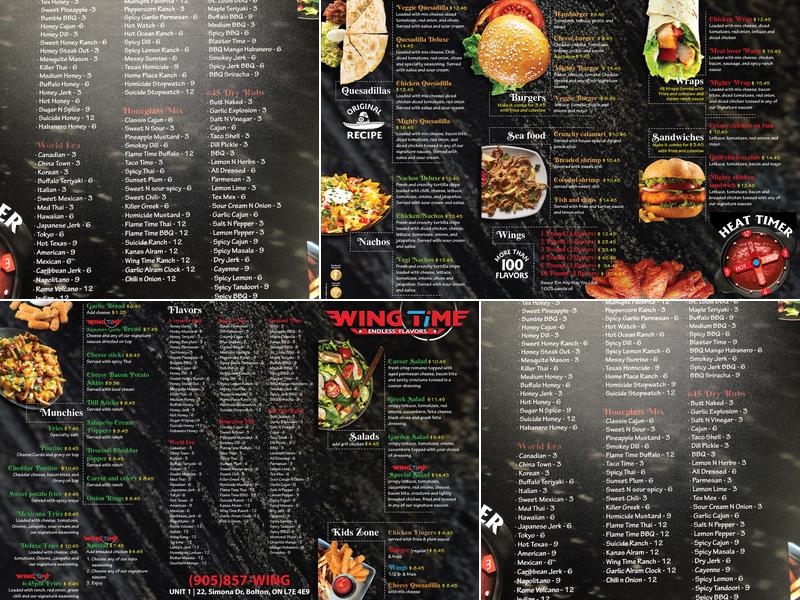 WING TIME Menu