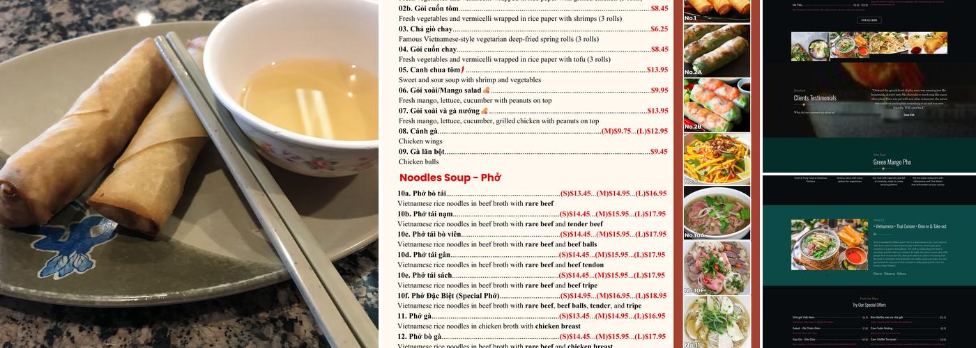 Green Mango Pho Menu