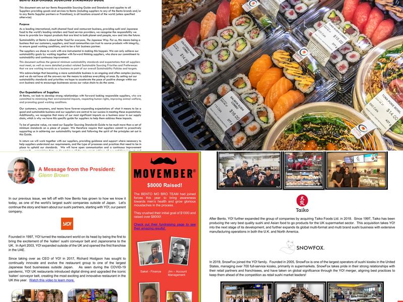 Bento Sushi Menu
