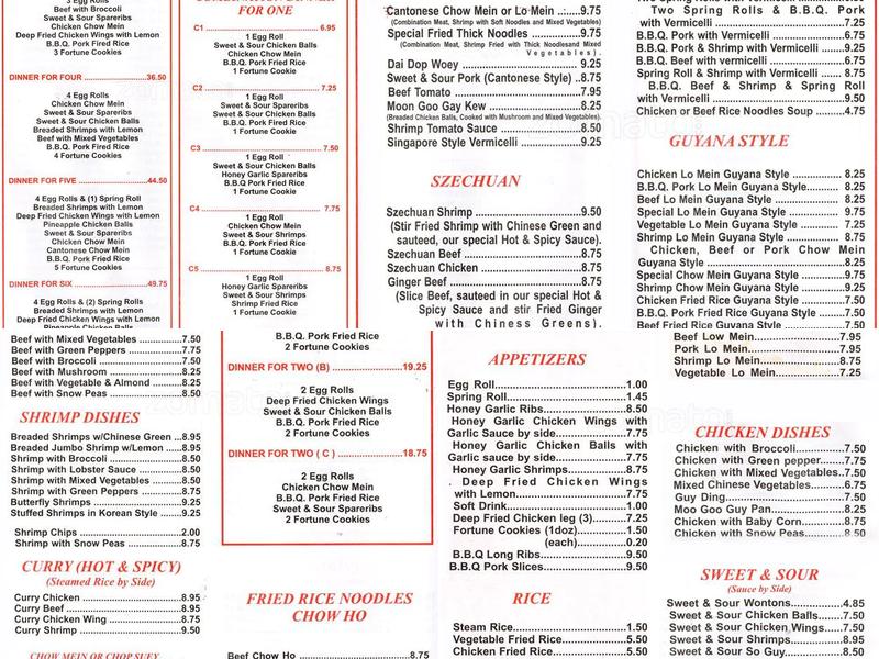 Moon Light Menu