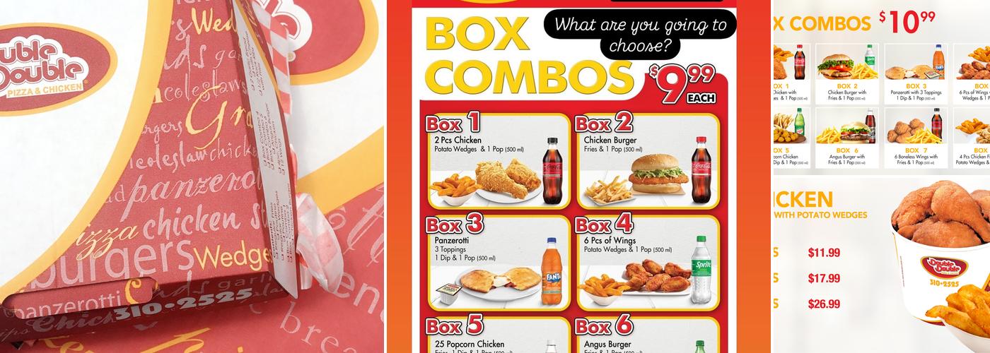 Double Double Pizza & Chicken Menu