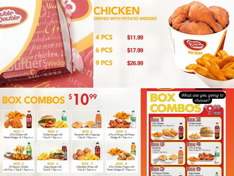 Double Double Pizza & Chicken Menu