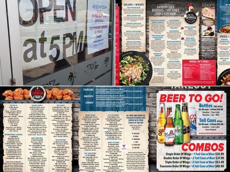 Wild Wing Menu