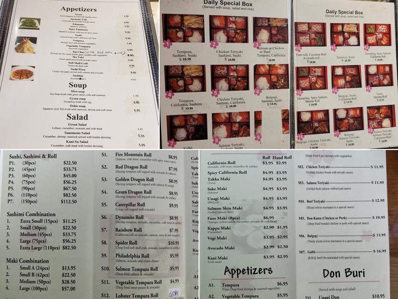 Sakura Sushi Menu