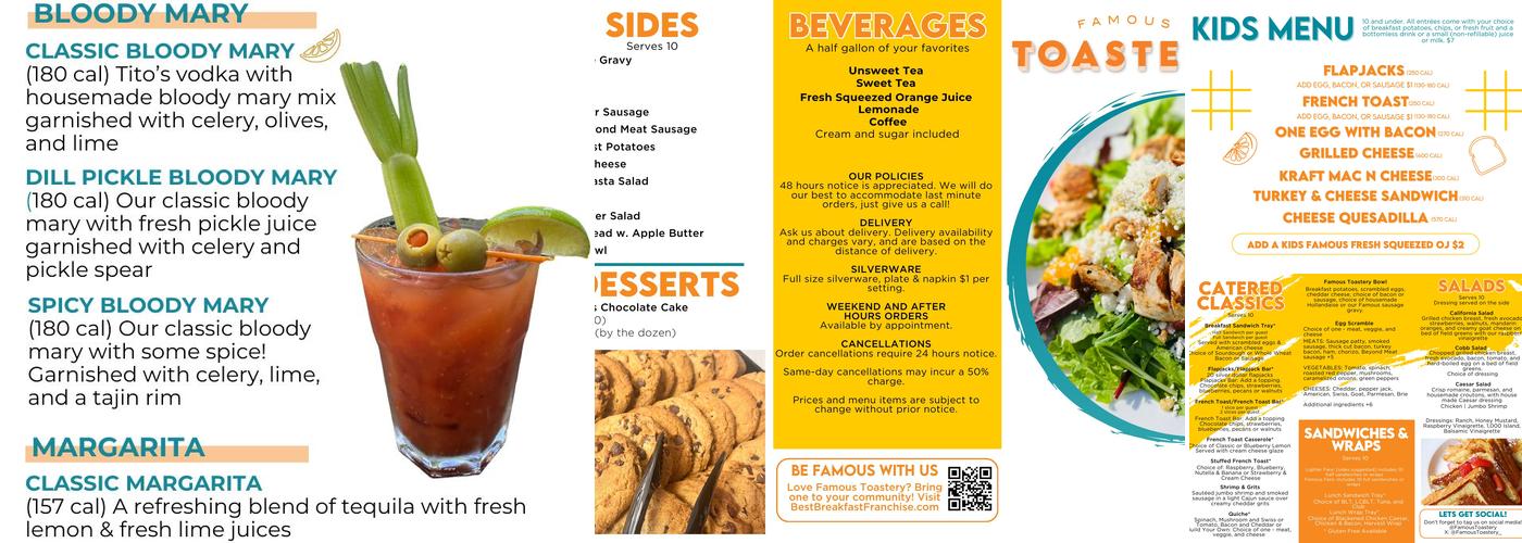 Famous Toastery Menu