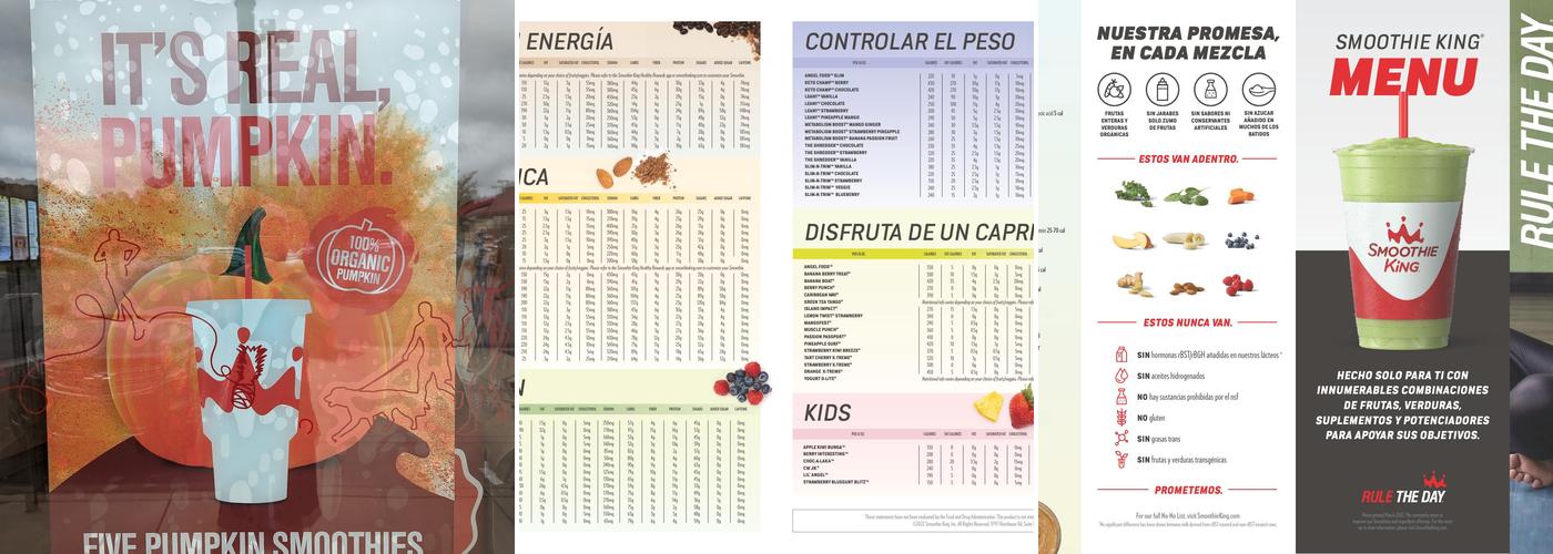 Smoothie King Menu