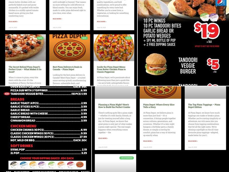 Pizza Depot Menu