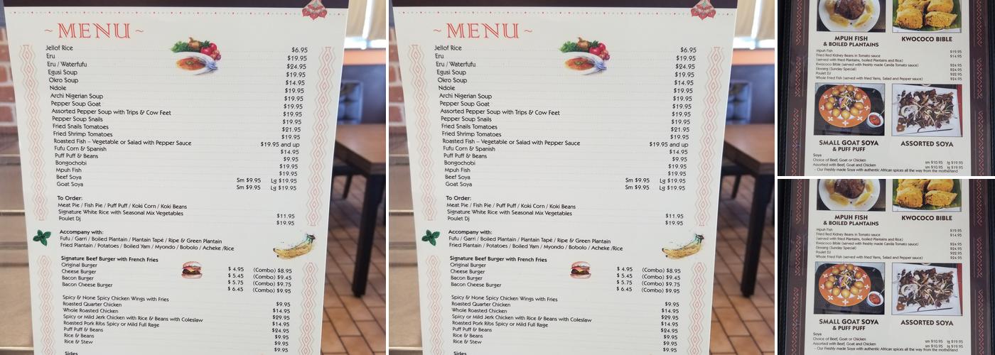 ARIILON RESTAURANT Menu
